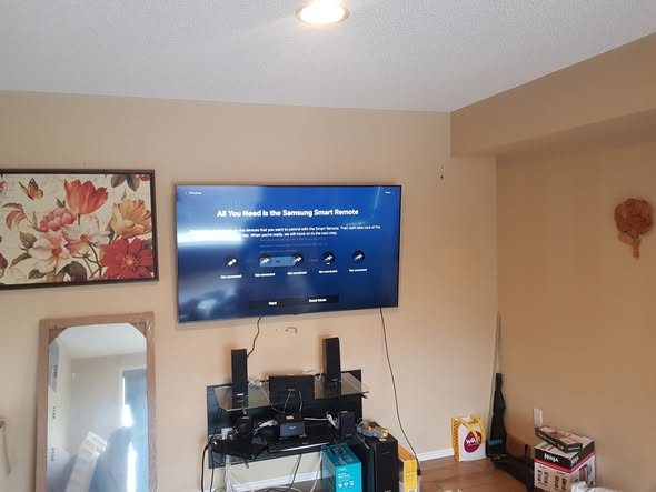 Mounted TV and Furniture